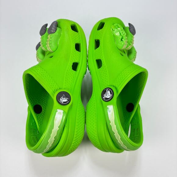 Crocs Classic I Am Dinosaur Clog Green Slip On Lightweight 209700 Youth Size 9 - Picture 7 of 10